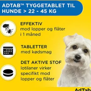 AdTab för hund >22-45 kg, 6 st