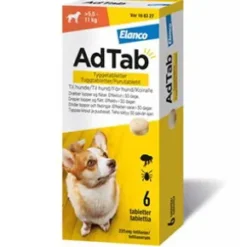 AdTab för hund >5.5-11 kg, 6 st