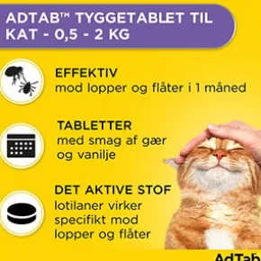 AdTab för katt, 0.5-2 kg, 3 st