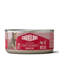 Carnilove Katt Våtfoder, Ren & Kalkon, 100g