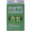 Earth Rated bajspåsar med handtag, Lavendel, 120 st
