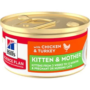 Hills SP Kitten & Mother Tender Mousse Chicken & Turkey, 85g