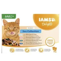 Iams Cat Delights in Gravy Multipack Sea, 12x85g