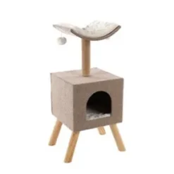 Klösträd med koja, Beige, 77 x 35 x 30 cm