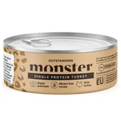 Monster Adult Cat, Single Turkey, 100g Burk