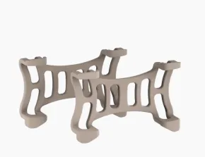 Tractive Hund 6, Rubber Clips, Brown, 2 st